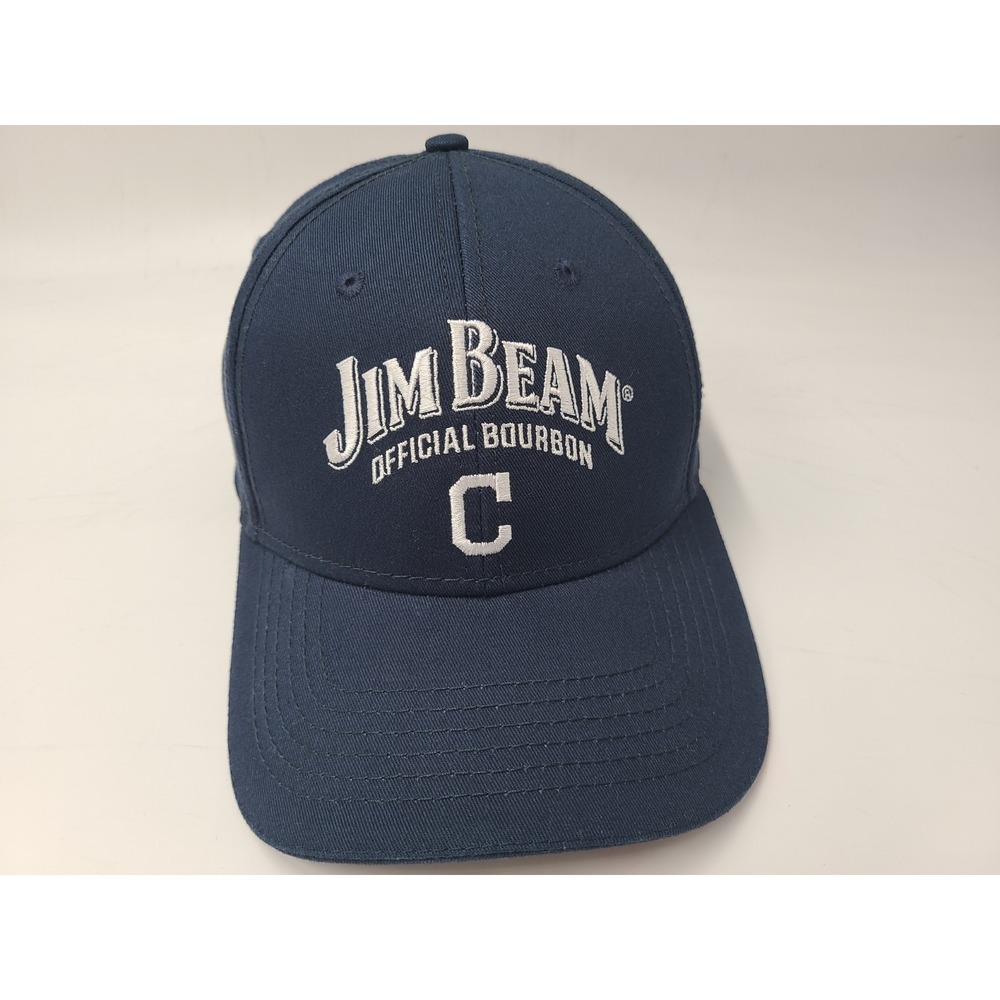 Cleveland Guardians Jim Beam‎ Official Bourbon Snapback Hat Cap SGA Men MLB Blue